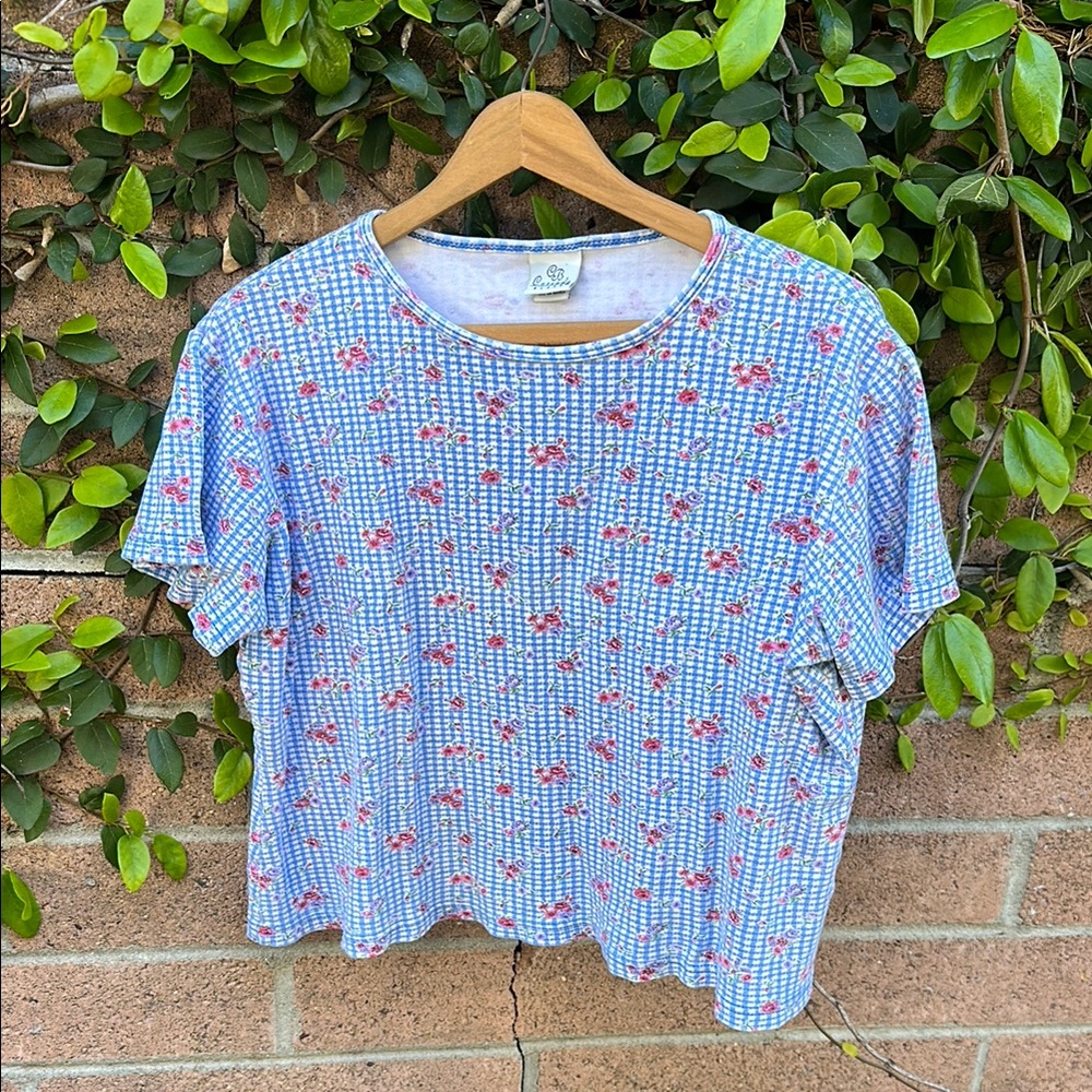 Floral Blue Women's Top